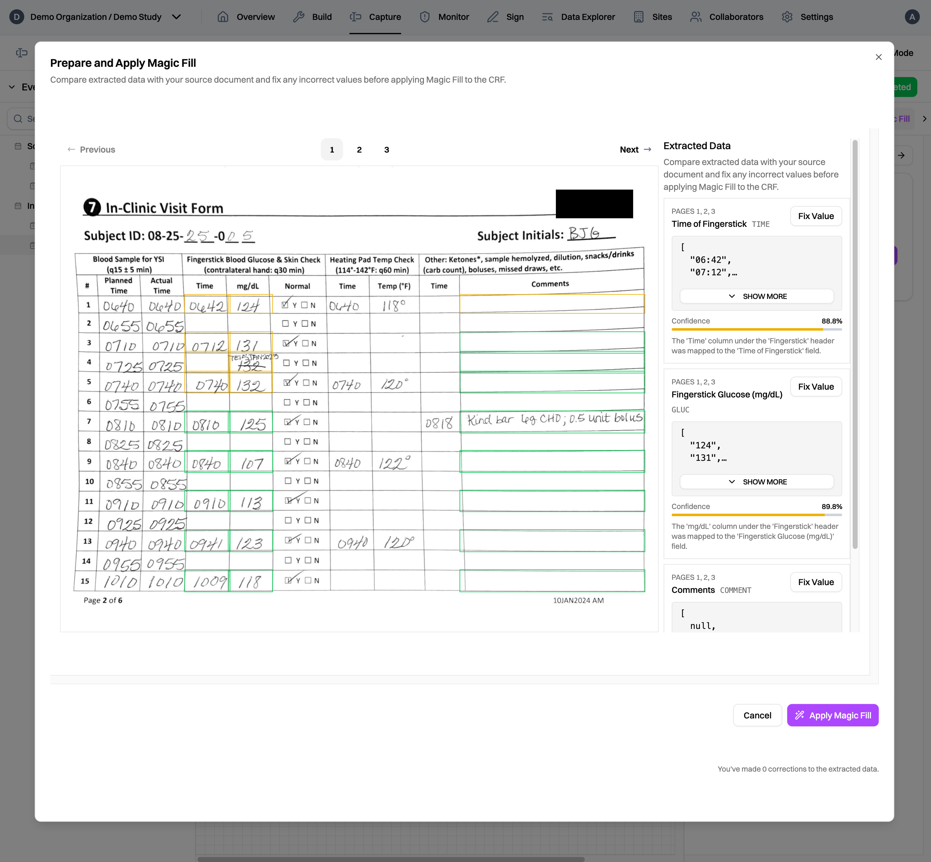 Magic Capture table style